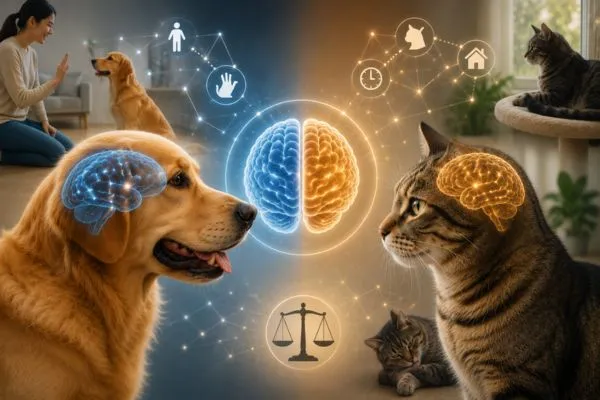 Chó và mèo có cấu trúc não bộ khác nhau