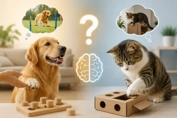 So sánh trí thông minh của chó và mèo