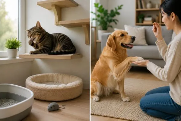 Sự khác biệt về tính tự lập của chó và mèo