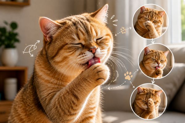 Cách mèo chăm sóc khuôn mặt theo bản năng tự nhiên