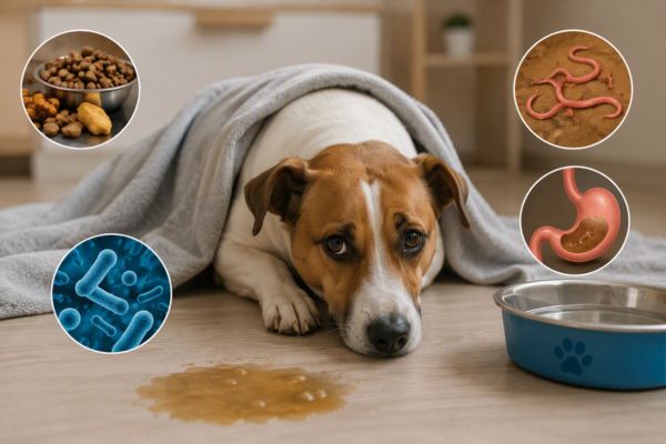 Chó bị tiêu chảy và những điều Sen cần biết khi chăm sóc
