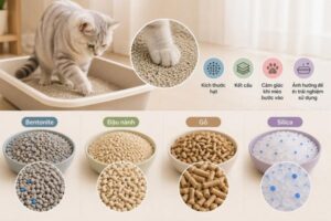 Kích thước hạt cát ảnh hưởng đến trải nghiệm sử dụng của mèo