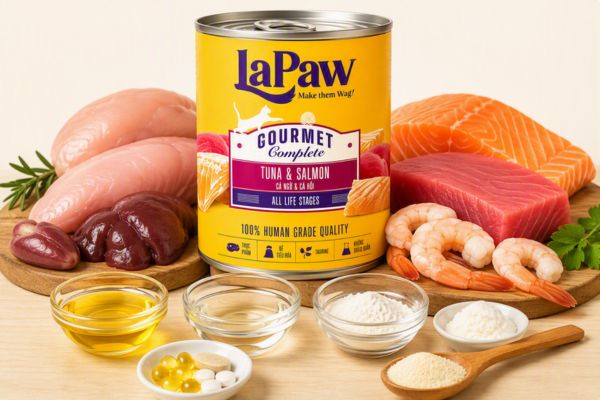 Nguyên liệu và dưỡng chất trong pate LaPaw cho mèo