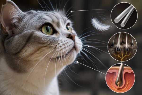Râu mèo có cấu tạo đặc biệt giúp cảm nhận kích thích xung quanh