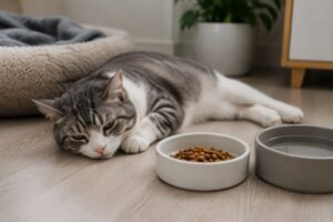 Bỏ ăn, ít uống nước và nằm nhiều là những dấu hiệu cần được chú ý