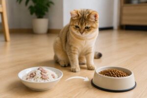 Cơm không thể thay thế khẩu phần dinh dưỡng đầy đủ cho mèo