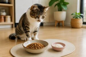 Lưu ý lượng cơm và khẩu phần phù hợp khi cho mèo ăn cơm