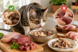 Mèo ăn thịt đúng cách để an toàn, cân bằng và tốt cho sức khỏe