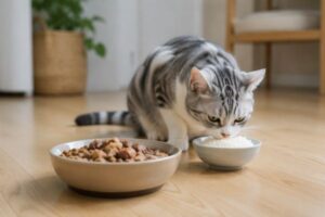 Mèo có thể tiêu hóa một phần tinh bột từ cơm đã nấu chín