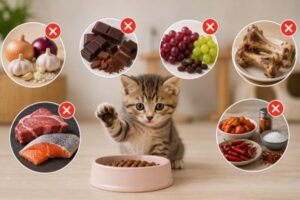 Những món ăn cần hạn chế để bảo vệ hệ tiêu hóa của mèo con