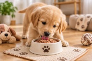 Pate giúp chó con làm quen với bữa ăn mềm