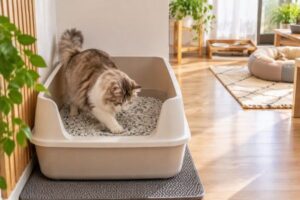 Khay cát sạch và vị trí phù hợp giúp mèo đi vệ sinh thoải mái