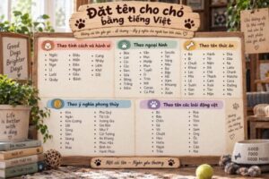 Gợi ý đặt tên cho chó bằng tiếng Việt theo nhiều chủ đề