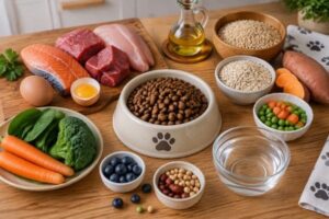 Khẩu phần cho chó cần kết hợp đầy đủ các nhóm dinh dưỡng